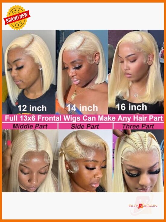 Bob Wig Human Hair 13x6 HD Lace Frontal Glueless Wigs for Women 180% Density 12
